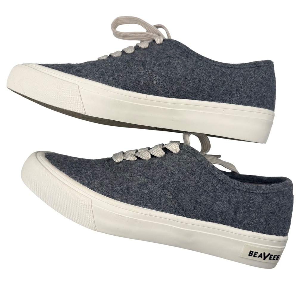 SeaVees Legend Sneaker SeaChange Grey Wool Preppy Low Top Shoes Womens 6.5 - Picture 2 of 7